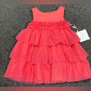 Tiered Tulle Flower Waist Party Dress